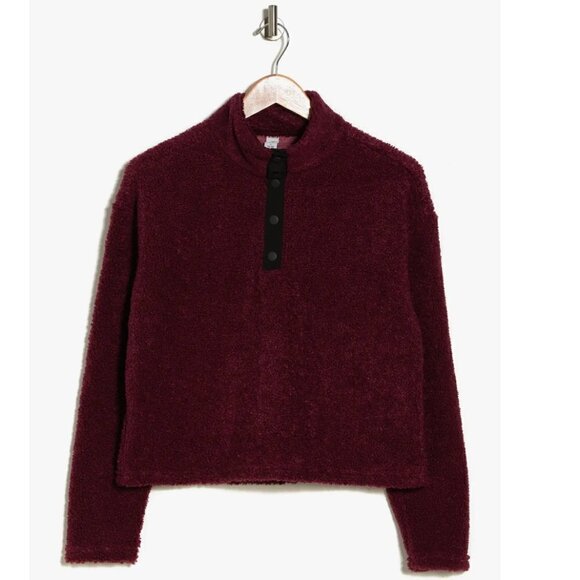 Marika Tyra Faux Teddy Fur Pullover Sweatshirt Windsor Wine - Picture 3 of 3